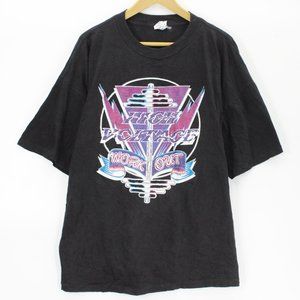 Vintage Printemps T-Shirt Black Single Stitch High Voltage Work Out Graphic USA